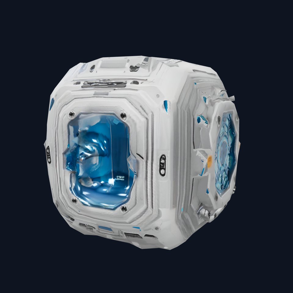 Futuristic SciFi Energy Cube model pack
